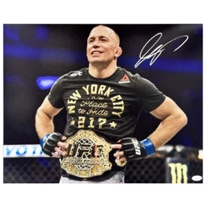 George St-Pierre Signed Pose 1 16x20 Photo (JSA) - Picture 1 of 1