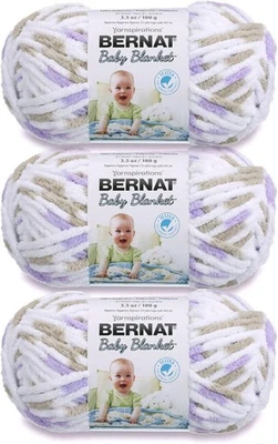 Bernat Baby Blanket Little Lilac Dove Print Yarn - 3 Pack 3 Pack,  - Image 1 of 4
