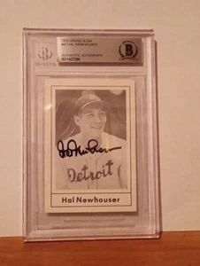 Hal Newhouser 1978 Grand Slam BECKETT Certified Auto #47 Detroit Tigers - Picture 1 of 3