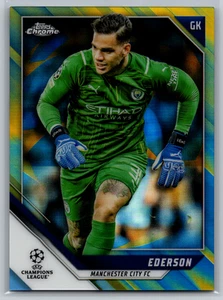 Ederson 2021-22 Topps Chrome UCL Blue Gold Starball Refractor /75 #76 - Picture 1 of 2