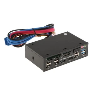 5,25 Zoll 2x USB3.0 6x USB2.0 1 Medien Dashboard PC Kartenleser - Afbeelding 1 van 7