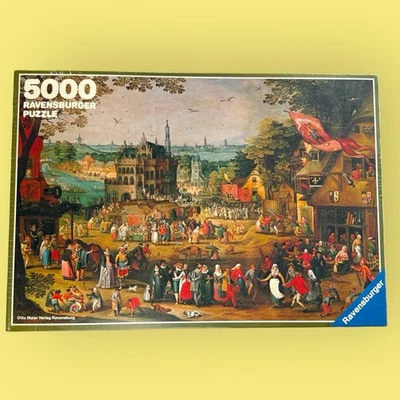 VTG Ravensburger Puzzle Country Fair, By David Vinckboons 5000 Pcs 1979 - Image 1 of 4