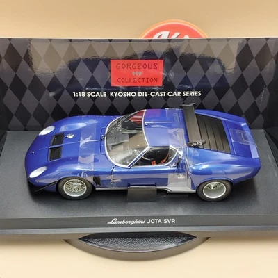 Kyosho 1/18 Lamborghini Jota SVR Azul 08311BL Preciosa Colección Modelo Diecast Foto 1 de 4