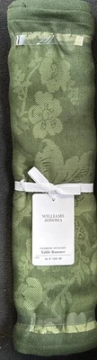 Williams-Sonoma Filomena Jacquard Table Runner 16”x108” In Green - Image 1 of 2