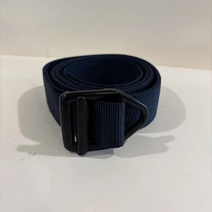 Bison Designs Size Large L Blue Webbed Hiking Nylon Aluminum Belt Buckle 40” - Picture 1 of 8