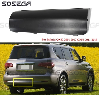 Cubierta de barra de enganche de remolque parachoques trasero para Infiniti QX80 2014-2017 QX56 2011-13 Foto 1 de 4