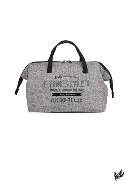 Bolsa de almuerzo aislada estilo cáñamo Skater KGAJ2 grande lonchera estilo fino negra Foto 1 de 3