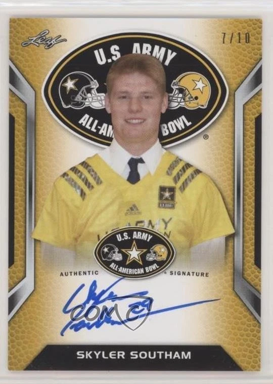 2016 Leaf US Army All-American Bowl Tour Yellow /10 Skyler Southam #ATA-SS1 Auto - Image 1 of 2