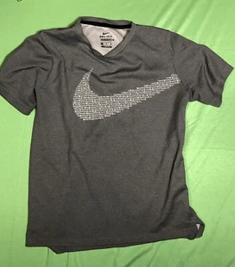 Nike Dri Fit Short Sleeve T Shirt Youth XL Extra Large Nike All Over in Swoosh - Picture 1 of 4
