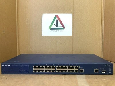 Netgear ProSafe FS726T 24-Port 10/100 Switch - 1 SFP Port is Broken - (Inc VAT) - Image 1 of 4