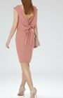 Designer Reiss Nica Tie-Back Dress Size 10 --Brand New-- Blush Knee Length