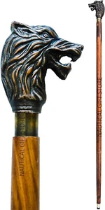 37 " Nebula Gehstock Top Wolf Gothic Gehstock Antik Winter Cane Stil - Bild 1 von 6