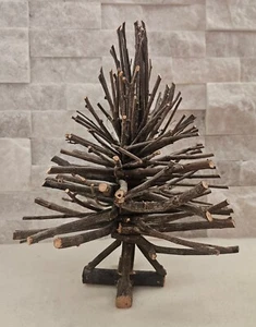 Handmade Wood Stick 11" Christmas Tree - Picture 1 of 4