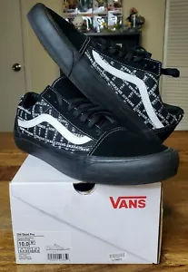 Men's Vans x Supreme Old Skool Pro "Grid Pattern" Black Skate Shoes Size US 10 - Picture 1 of 16
