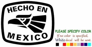 Hecho en Mexico Vinyl Decal Sticker Car Window Bumper Wall Laptop 6" - Picture 1 of 5