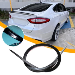 1.2M Rubber Black Car Rear Wing Refit Spoiler Tail Trunk Wing Strip Accessories - Picture 1 of 7