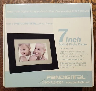 7” Pandigital Photo Frame 4000 Images 512 MB Plug N Play W/Bonus Frame - Image 1 of 4