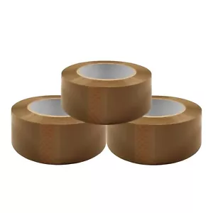 18 Rotoli Marrone Cartone Sigillante Imballaggio/Spedizione/Box Nastro - 2 Mil - 2" x 110 Iarde - Foto 1 di 6