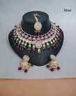 Indian Bollywood Purple Pearl Gold Fn Choker Necklace Ethnic Party Jewelry Set