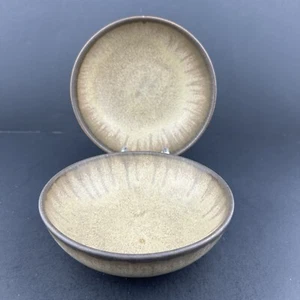 Denby ROMANY BROWN Müslischalen (2) gesprenkelte hellbraune Glasur hervorragender Zustand - Bild 1 von 10