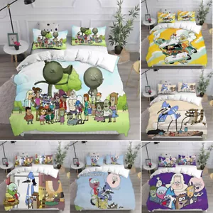 Cosplay Regular Show Mordecai Rigby 3D Bettbezug Bettwäsche Set Kissenbezug - Bild 1 von 33