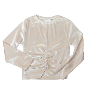 ZARA Girls Beige Velour Top 116cm - Picture 1 of 3