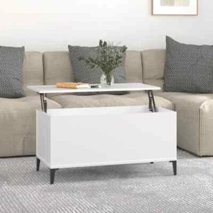 Lift Top Coffee Table Hidden Compartment Side Tables Sofa Accent End Desk White - Picture 1 of 10