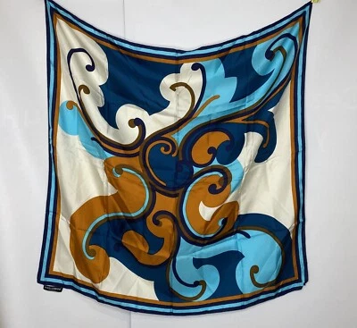 DOLCE & GABBANA SILK SCARF STRIPED PRINT HAND ROLLED - Image 1 of 4