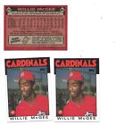 Willie McGee 1986 Topps Baseball Card #580 Lot of 3 St. Louis Cardinals