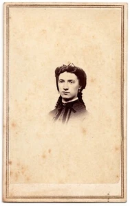 ANTIQUE CDV CIRCA 1860s 2C CIVIL WAR TAX STAMP BANKCHECK GORGEOUS YOUNG LADY - Picture 1 of 5