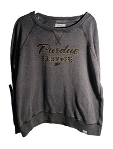Mens Size L BLUE 84 sweatshirt Crewneck Gray Purdue Boilermakers College Indiana - Picture 1 of 7