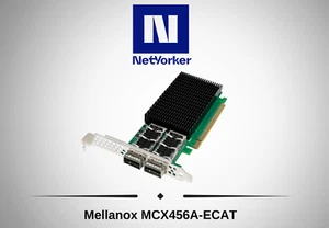 Mellanox ConnectX-4 MCX456A-ECAT EDR 100Gbe Network Adapter -Same Day Shipping - Picture 1 of 5