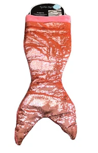 Cynthia Rowley Flip Sequins Mermaid Tail Pink Gold Plush Snuggle Sleep Bag New - Picture 1 of 11