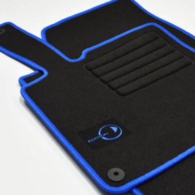 Mattenprofis Velours Edi Fußmatten für Smart Fortwo 451 ab Bj.2007 - 2014 blau - Bild 1 von 4