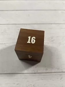 Backgammon Drueke Blue Chip Game Co. 156 Replacement Doubling Cube Wood - Picture 1 of 3