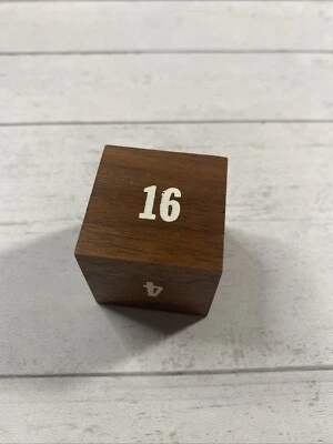 Backgammon Drueke Blue Chip Game Co. 156 Replacement Doubling Cube Wood - Image 1 of 3