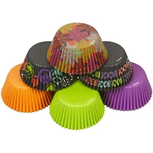 Wilton Standard 2" Backfutter - Halloween Netze, schwarz, lila und orange - Bild 1 von 8