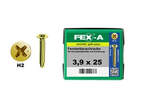 ABC Spax® FEX®-A  "3,9 x 25 mm" für Kunststofffenster & Profile mit Bohrspitze - Bild 1 von 1