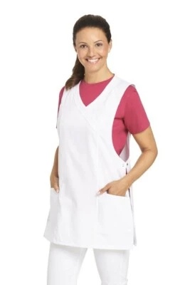 LEIBER Damen Überwurfschürze weiss Damenschürze Schürze Schwesternkleidung