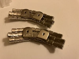 VINTAGE ESTATE DOUBLE ROW RHINESTONE SHOE CLIPS - Picture 1 of 3