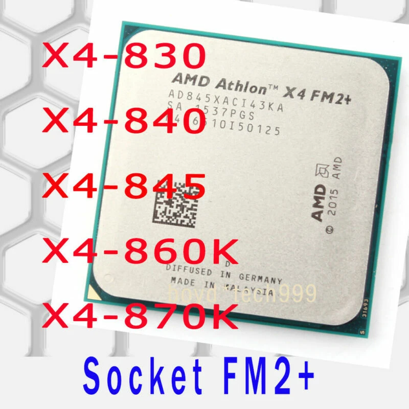 AMD Athlon X4 830 840 845 860K 870K Socket FM2+ Quad-Core CPU Processor - Image 1 of 1
