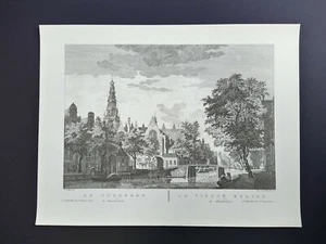 Ets Amsterdam De Oudekerk, reproductie 35 x 46 cm - Bild 1 von 1