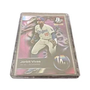 23 Bowman Platinum Pink - Jorbit Vivas - Los Angeles Dodgers - SN 062/199 - - Bild 1 von 4