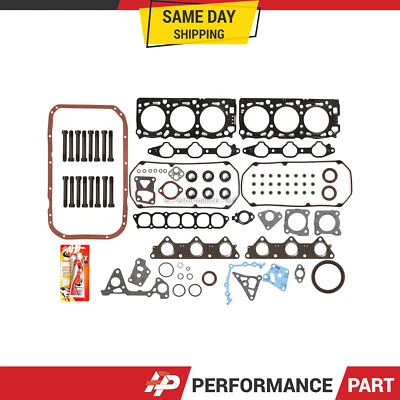 Juego completo de juntas pernos de cabeza para 95-98 Mitsubishi Montero Sport 3,0 L SOHC 6G72 Foto 1 de 4