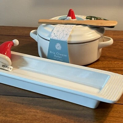 Санта шляпа Бри пекарь и Нора Флеминг R9 трещотка лоток и Санта шляпа мини новый! - Изображение 1 из 4