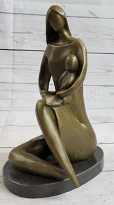 Mother with Baby Bronze Statue Sculpture Figure Pregnancy Shower Mother's Gift - Picture 1 of 10