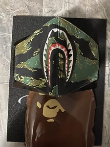 New Bape Bathing Ape Shark Unisex Tiger Camo Face Mask 100% Authentic - Picture 1 of 5