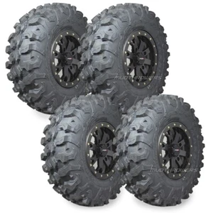 35" Maxxis Carnivore Tires 15" System3 SB4 4+3 Wheels Black Kawasaki KRX 1000 - Picture 1 of 3