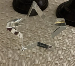 Tiffany & Co. Clear Crystal Glass Paperweight 5 Pointed Star - Picture 1 of 4