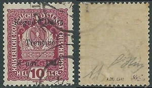 1918 TRENTINO ALTO ADIGE USATO 10 H VARIETà 8 nov. INVECE DI 3 nov. - RB13-5 - Picture 1 of 1